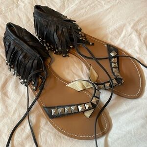 Candela NYC Leather Sandal Size 8